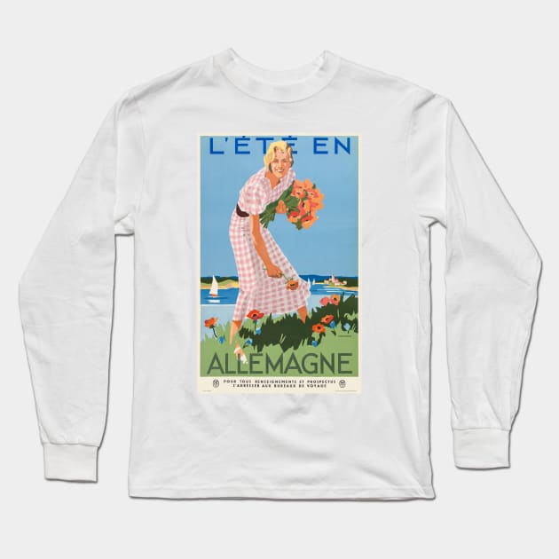 L'été en Allemagne Germany Vintage Poster 1935 Long Sleeve T-Shirt by vintagetreasure